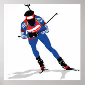 Biatlon Athlete op ski's Poster (Voorkant)