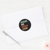 Biatlon atleet vader echtgenoot vader ronde sticker (Envelop)
