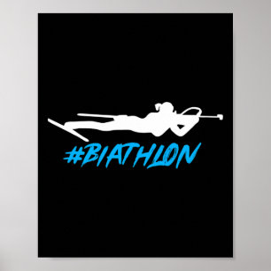 Biatlon Biatlete Cross-country Skiing Target Sho Poster