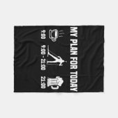 Biatlon Biatlete Plan vandaag de dag Koffee Beer S Fleece Deken (Voorkant (Horizontaal))