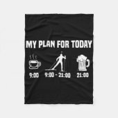 Biatlon Biatlete Plan vandaag de dag Koffee Beer S Fleece Deken (Voorkant)