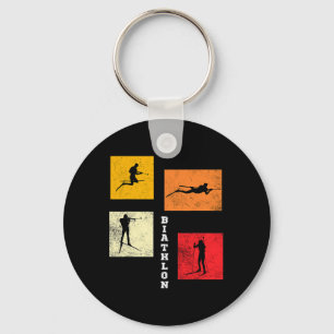 Biatlon Cross Country Skiing Biatlete Winter Spo Sleutelhanger