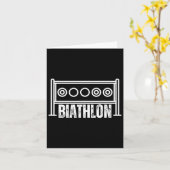 Biatlon Doel Skiwedstrijd Biatleet Shoot Kaart (Gele Bloem)