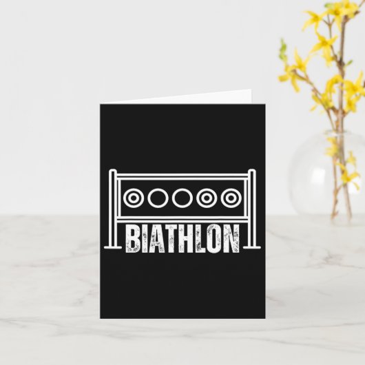 Biatlon Doel Skiwedstrijd Biatleet Shoot Kaart (Gele Bloem)