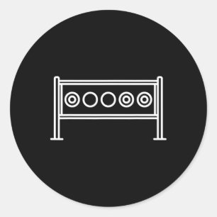 Biatlon Doel Skiwedstrijd Biatleet Shoot Ronde Sticker
