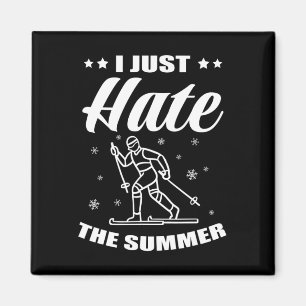 Biatlon Ik haat gewoon de zomer cross country ski Magneet