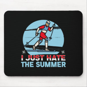 Biatlon Ik haat gewoon de zomer cross country ski Muismat