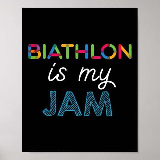 Biatlon is mijn jam biatlon ontwerp poster (Voorkant)