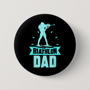 Biatlon Papa Sport Biatleet Biatlons Vader Papa Ronde Button 5,7 Cm