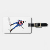 Biatlon Skiër Wintersport Atleet in actie Bagagelabel (Voorkant horizontaal)