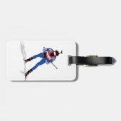 Biatlon Skiër Wintersport Atleet in actie Bagagelabel (Achterkant horizontaal)