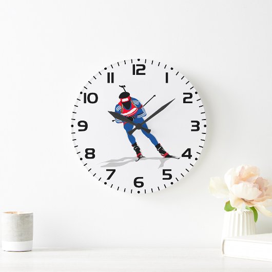Biatlon Skiër Wintersport Atleet in actie Grote Klok