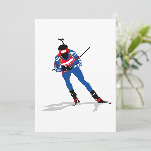 Biatlon Skiër Wintersport Atleet in actie Kaart