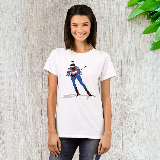 Biatlon Skiër Wintersport Atleet in actie T-shirt