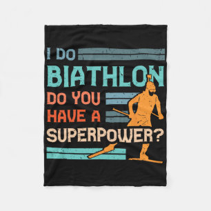 Biatlon speler atleet wintersport skiën geweer fleece deken