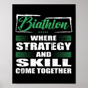 Biatlon sport strategie en vaardigheden komen same poster