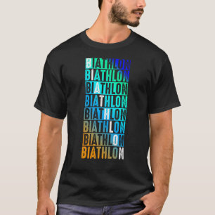 Biatlon sport wintersport wintersneeuwbiatlete win t-shirt