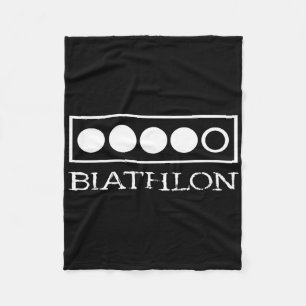 Biatlon Target Shooting Sport Biatlete Skiing Co Fleece Deken