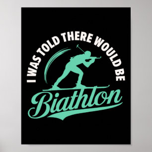 Biatlon Winter Sport Skiën Riffle Schieten Bad Poster
