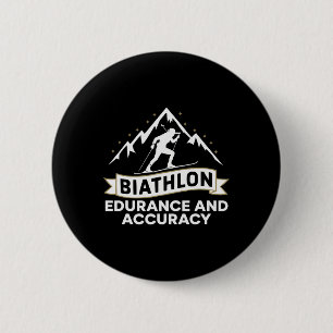 Biatlon Winter Sport Skiën Riffle Schieten Bad Ronde Button 5,7 Cm