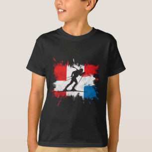 Biatlon Winter Sport Skiën Riffle Schieten Bad T-shirt