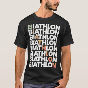 Biatlon Winter Sport Skiën Riffle Schieten Bad T-shirt