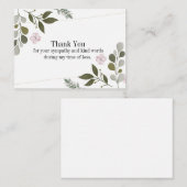 Bib bloem en blad dank je kaart notitiekaartje (Voorkant / Achterkant)