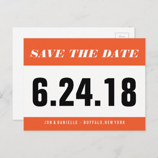 BIB uitvoeren - De datum opslaan Aankondigingskaart (Voorkant / Achterkant)