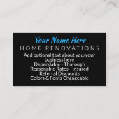 BiBang. Bouw Dakbedekking Renovatiebedrijf Visitekaartje (Achterkant)