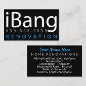 BiBang. Bouw Dakbedekking Renovatiebedrijf Visitekaartje (Voorkant / Achterkant)