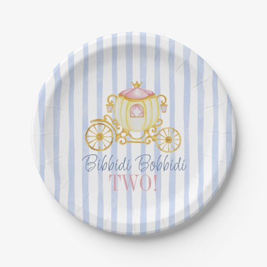 Bibbidi Bobbidi Boo Two - Second Princess Birthday Papieren Bordje (Voorkant)