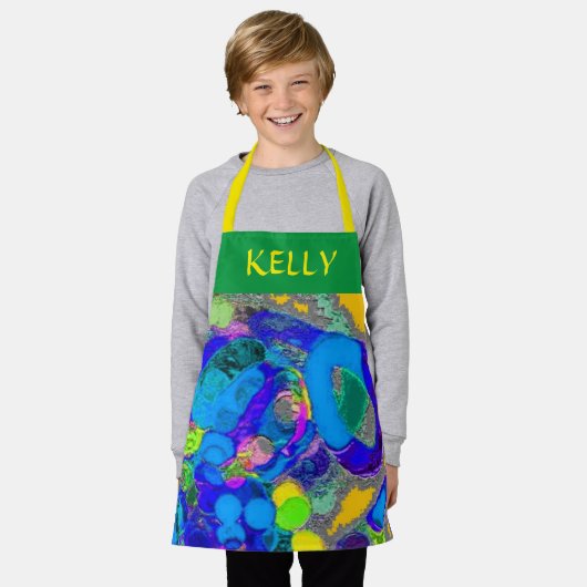 "Bibbledy, Bobbledy, Boo" Kinder All-Over Print Schort (Gedragen)