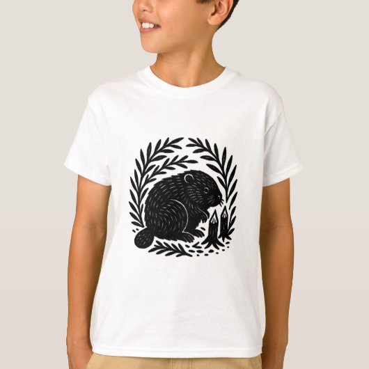Biber/Beaver T-shirt (Voorkant)