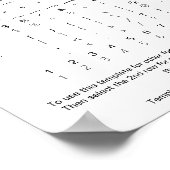 Bibest Extra Swash Font Karakter Blad voor Zazzle Poster (Hoek)