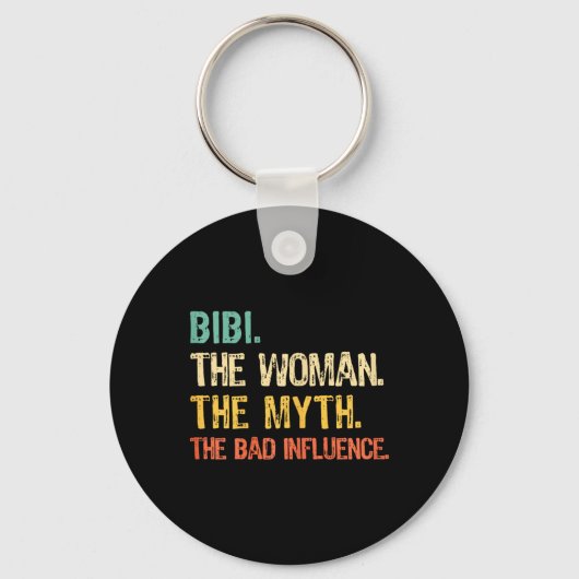 Bibi De Vrouw De Mythe De D Invloed Grappig Retro Sleutelhanger (Voorkant)