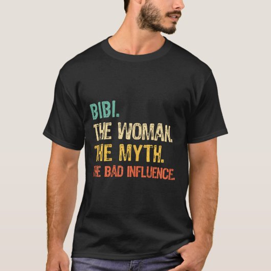 Bibi De Vrouw De Mythe De D Invloed Grappig Retro T-shirt (Voorkant)