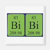 Bibi periodieke table name magnet (Voorkant)