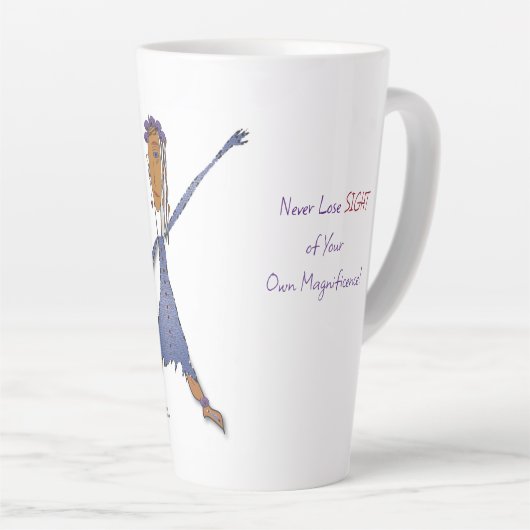 'Bibi' - Verlies nooit het zicht Latte Mok (Rechterhoek)