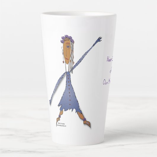 'Bibi' - Verlies nooit het zicht Latte Mok (Voorkant)