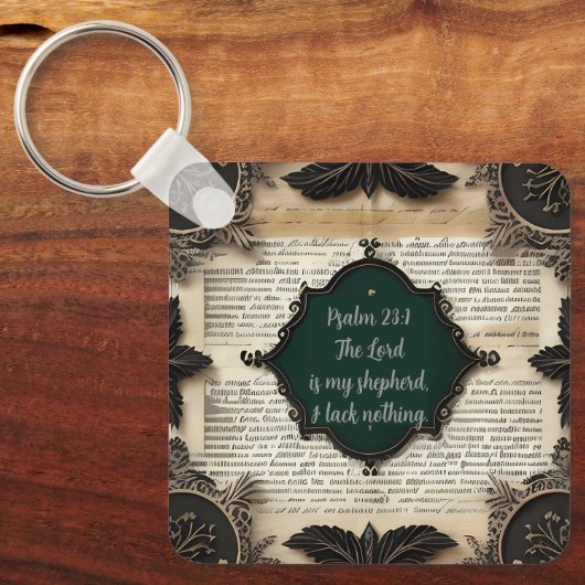 Bibile Psalm 23, gift Sleutelhanger (Voorkant)