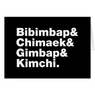 Bibimbap & Chimaek & Gimbap & Kimchi. Koreaanse vo