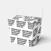 Bibimbap & Chimaek & Gimbap & Kimchi. Koreaanse vo Bedankdoosjes (Voorkant Zijde)