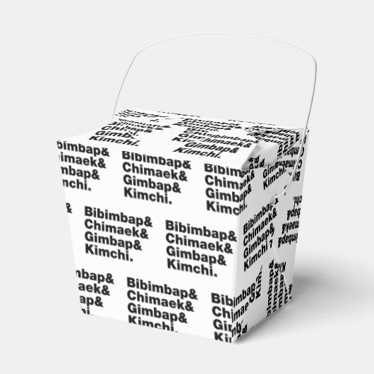 Bibimbap & Chimaek & Gimbap & Kimchi. Koreaanse vo Bedankdoosjes (Voorkant Zijde)