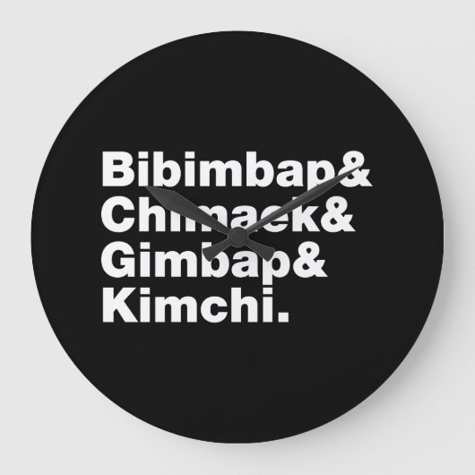 Bibimbap & Chimaek & Gimbap & Kimchi. Koreaanse vo Grote Klok (Voorkant)