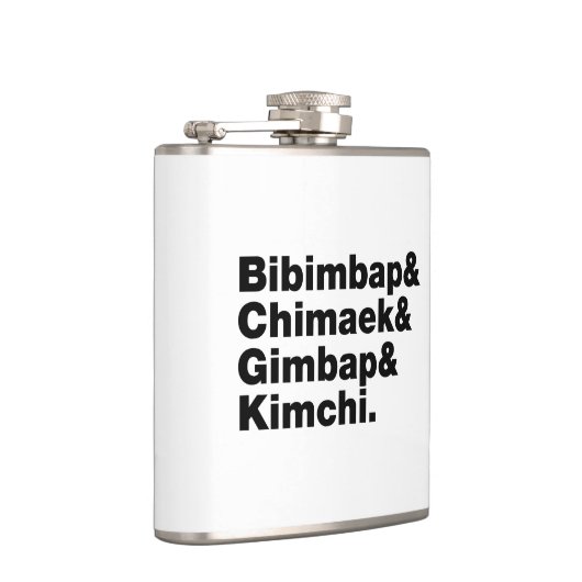 Bibimbap & Chimaek & Gimbap & Kimchi. Koreaanse vo Heupfles (Rechts)