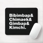 Bibimbap & Chimaek & Gimbap & Kimchi. Koreaanse vo Muismat (Met muis)