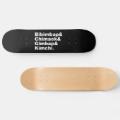 Bibimbap & Chimaek & Gimbap & Kimchi. Koreaanse vo Persoonlijk Skateboard (Horizontaal)