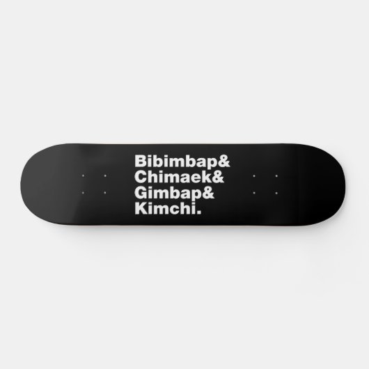 Bibimbap & Chimaek & Gimbap & Kimchi. Koreaanse vo Persoonlijk Skateboard (Horizontaal)
