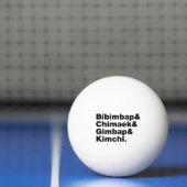 Bibimbap & Chimaek & Gimbap & Kimchi. Koreaanse vo Pingpongbal (Net)