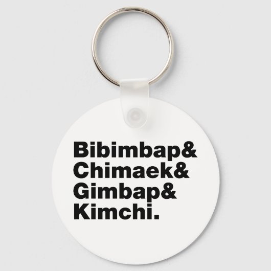 Bibimbap & Chimaek & Gimbap & Kimchi. Koreaanse vo Sleutelhanger (Voorkant)